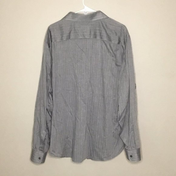 Men's Merona Gray Button Up Shirt XXL - Picture 5 of 5